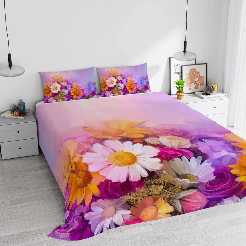Dreams' Digital Print Bedding Set, Full Coverage, Made in Italy, Double, 45 cm