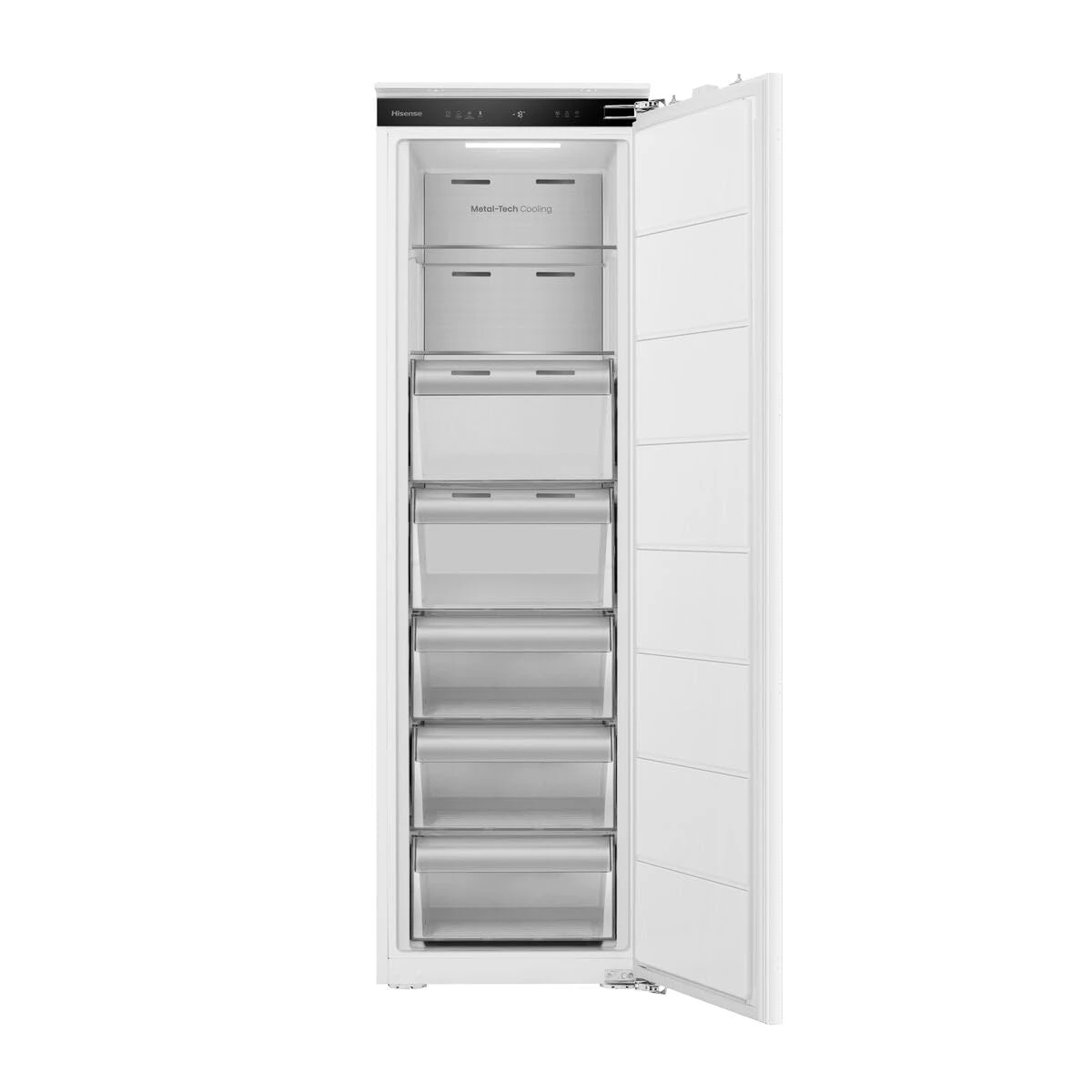 Hisense FT3B213SAWE Integrated Frost Free Upright Freezer with Fixed Door Fixing Kit - E Rated