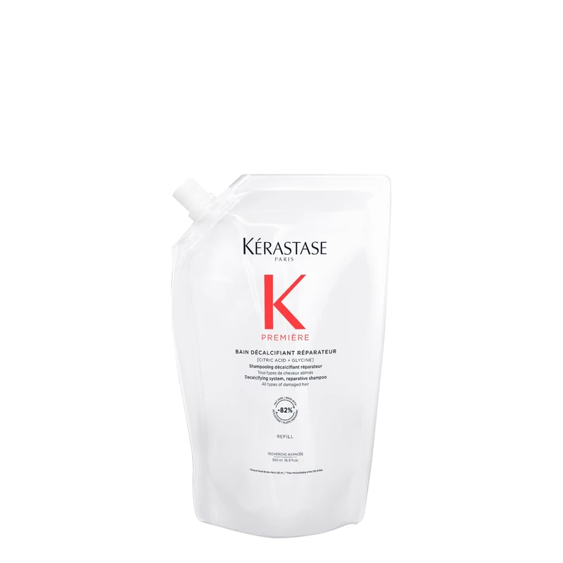Kérastase Première Bonding Advanced Repairing Shampoo for Damaged Hair with Pure Citric Acid & Glycine [STEP 2- CLEANSE & REPAIR], 500ml Refill