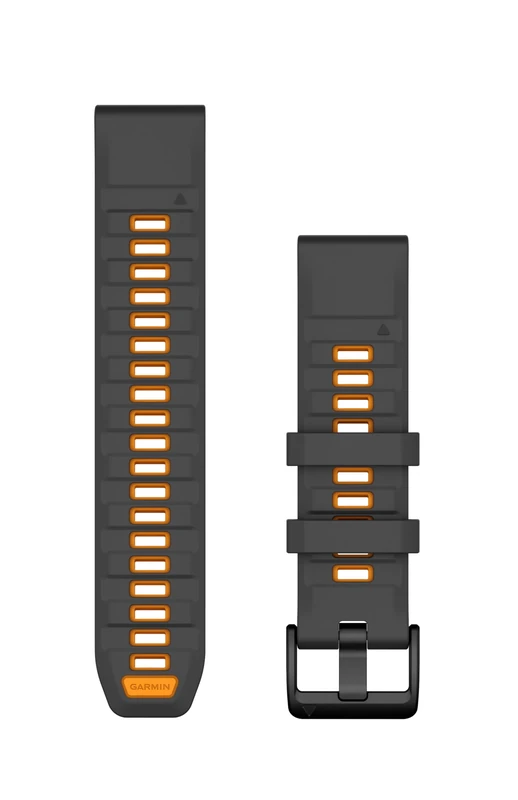 Garmin QuickFit, 26mm Graphite/Spark Orange Silicone Band