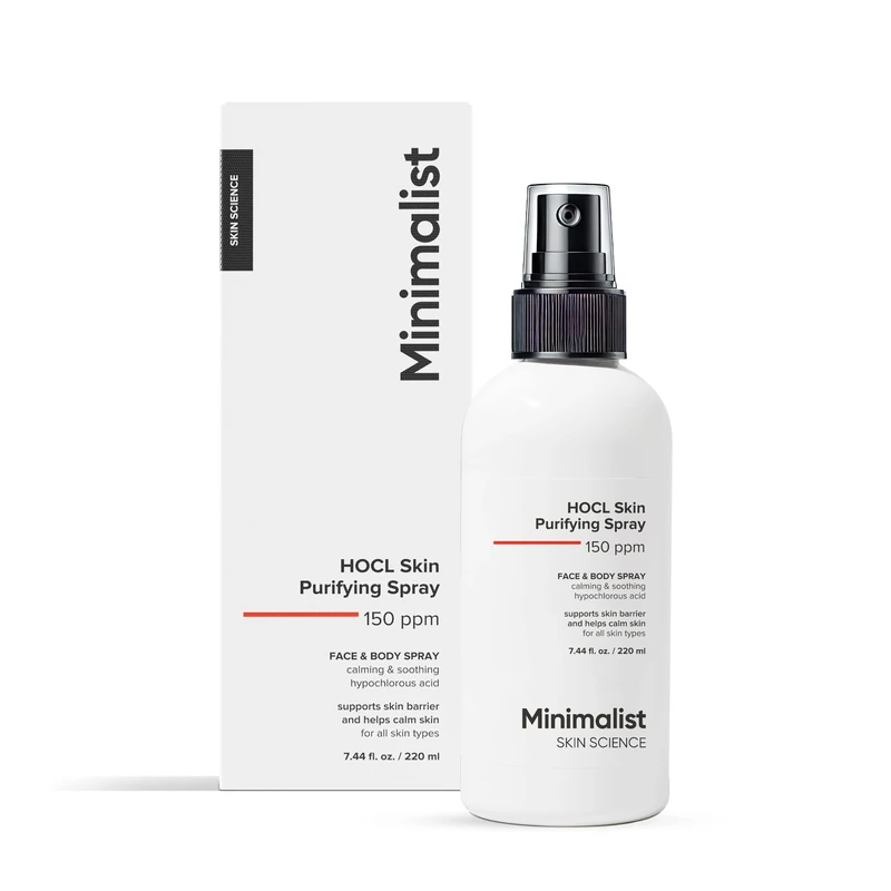 Minimalist Hypochlorous Acid Spray for Acne, Eczema & Redness Relief | Soothes & Purifies Skin Post Workout & Prevents Breakouts | Gentle on Skin HOCL Formulation | for Women & Men | 6.76 Fl Oz/200ml