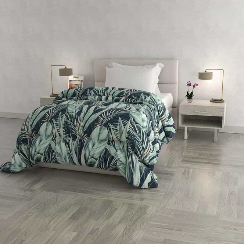 Italian Bed Linen Printed FASHION winter quilt, polyester, Tropical, 220x260cm