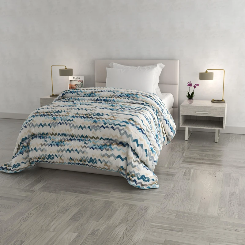 Italian Bed Linen Printed FASHION winter quilt, polyester, Modern Sky, 170x260cm