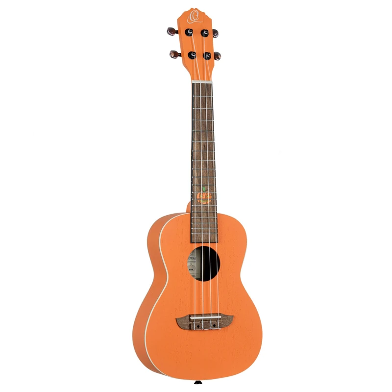 Ortega Guitars Concert Ukulele Acoustic – Custom Built Series Halloween Edition – Okoume, Orange (RUHW)