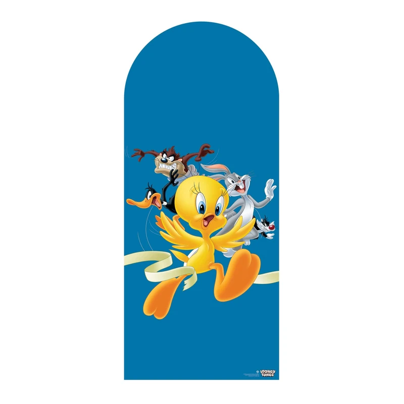 SC4507 Looney Tunes Finish Line Athletics Backdrop Single Cardboard Cut Out Height 185cm - Image 1