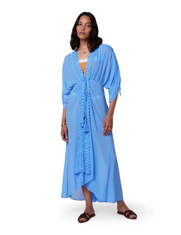 Ramy Brook Women's Raelynn Dress Swimwear Cover Up, Serene Blue, L