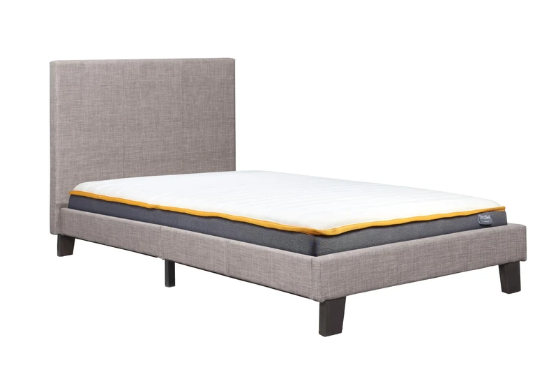Birlea Single Bed Frame & Mattress Grey Fabric Sleepsoul Paris 3FT