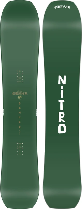 Nitro Snowboards Men's Banker BRD '25, Freerideboard, Directional, True Camber, All Mountain - Backcountry, Mid-Wide, for Powder and Slopes