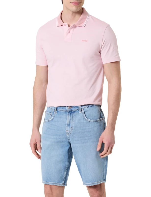 7 For All Mankind Men's Regular Shorts Timber Jeans, Light Blue, 36W