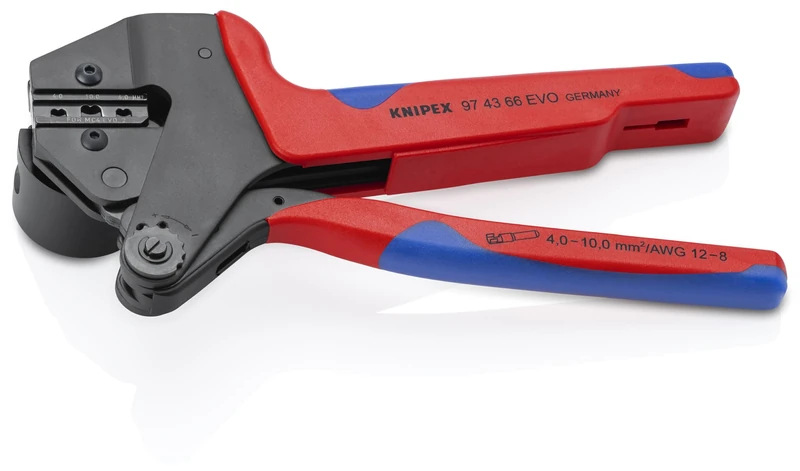 KNIPEX Crimp System Pliers for Exchangeable Crimping Dies with Multi-Component Handles 200 mm, 97 43 66 EVO