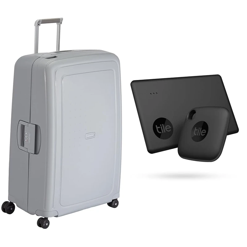 Samsonite S'Cure Spinner XL Suitcase and Tile Finder Set