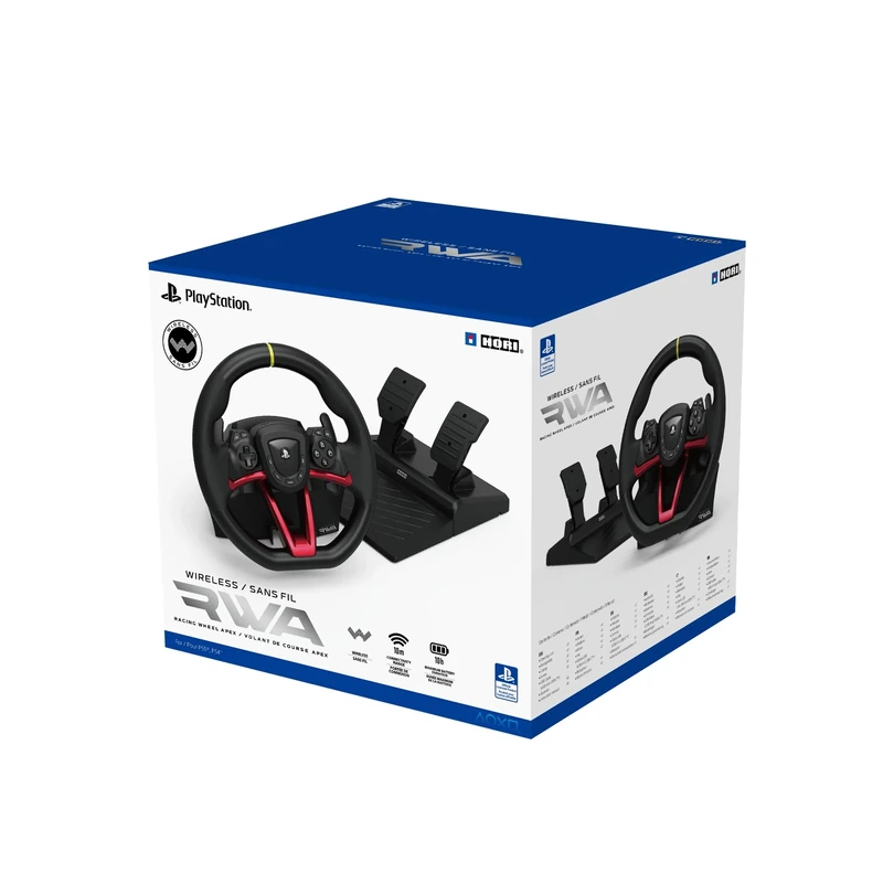 HORI Wireless Racing Wheel APEX for PlayStation 5, PlayStation 4, and PC - Officially Licensed by Sony