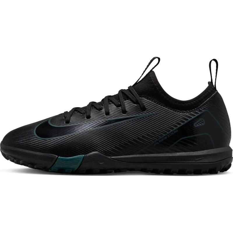 NIKE Boys Jr Zoom Vapor 16 Academy Tf Sneaker, Black Black Deep Jungle, 1 UK