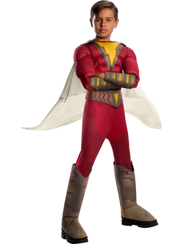 Rubies Official DC Comic Shazam and Freddy Deluxe Boys Costume Bundle, Childrens Super Hero Fancy Dress Up, Size L Halloween - Image 1