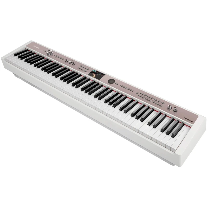 NU-X | NPK-20 Professional Digital Piano 88-Key Weighted Hammer Action Keyboard with Bluetooth MIDI, App Support, Recording & Built-In Effects – Compact Home & Stage Piano, White