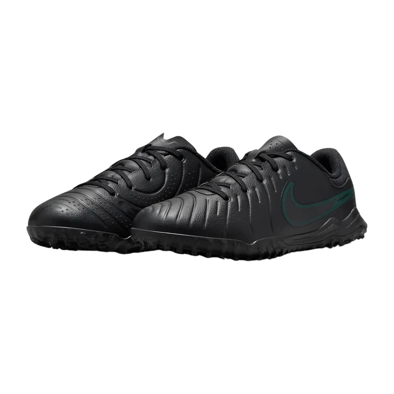 NIKE Boys Jr. Tiempo Legend 10 Academy Sneaker, Black Deep Jungle Black, 4.5 UK