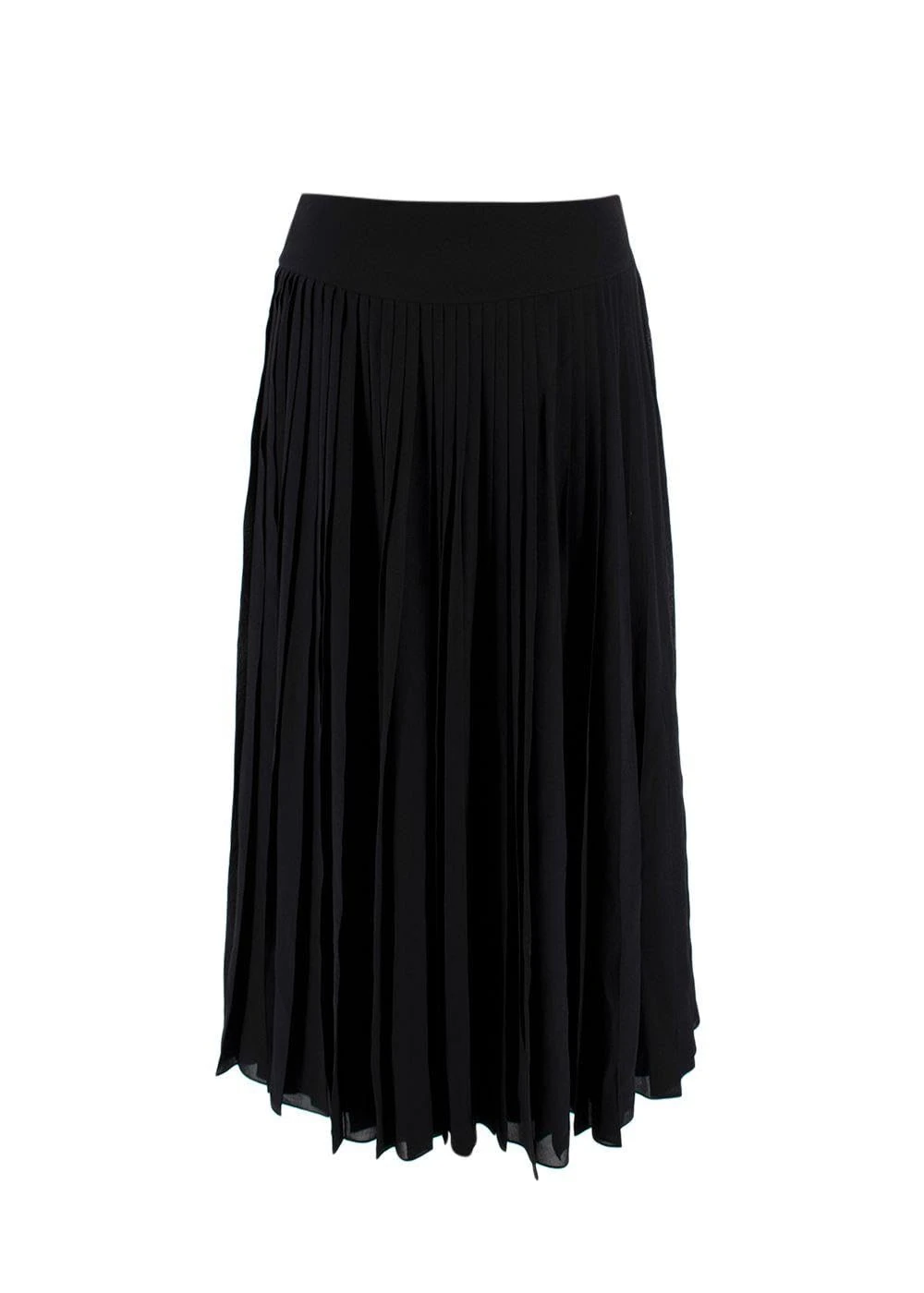 Dior Pre-Loved Christian Black Pleated Silk Skirt