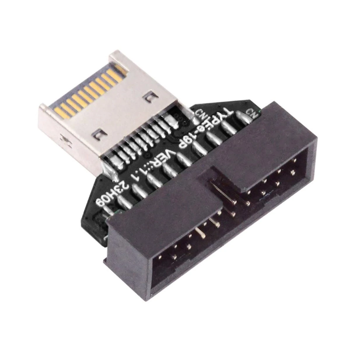 CY Adapter Type-E IDC Socket USB 3.1 Front Panel Header to USB 3.0 20Pin Header Extension Adapter for Desktop Motherboard