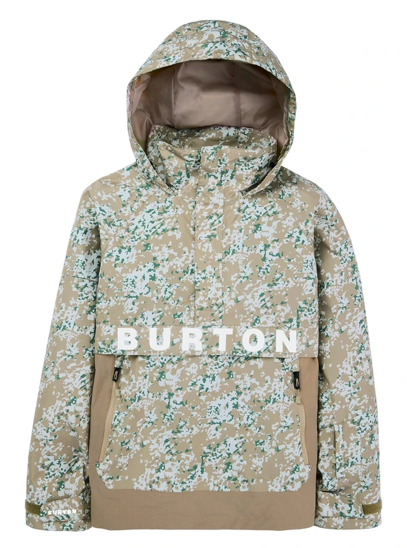 Burton Women's Frostner 2L Anorak Jacket, Snowfall Camo/Summit Taupe, XXS - Image 1