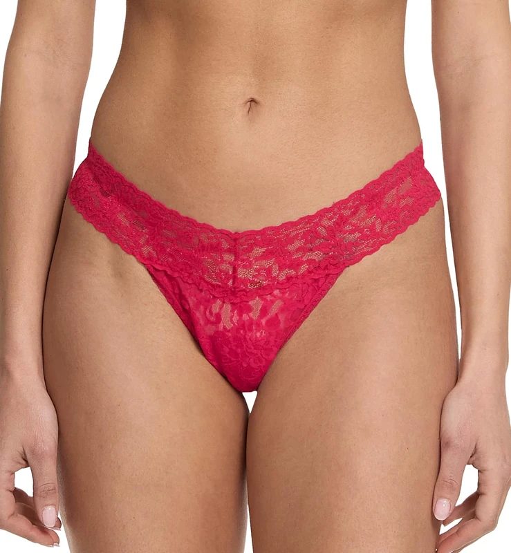 hanky panky Signature Lace Low Rise Thong (4911P),Beet Juice