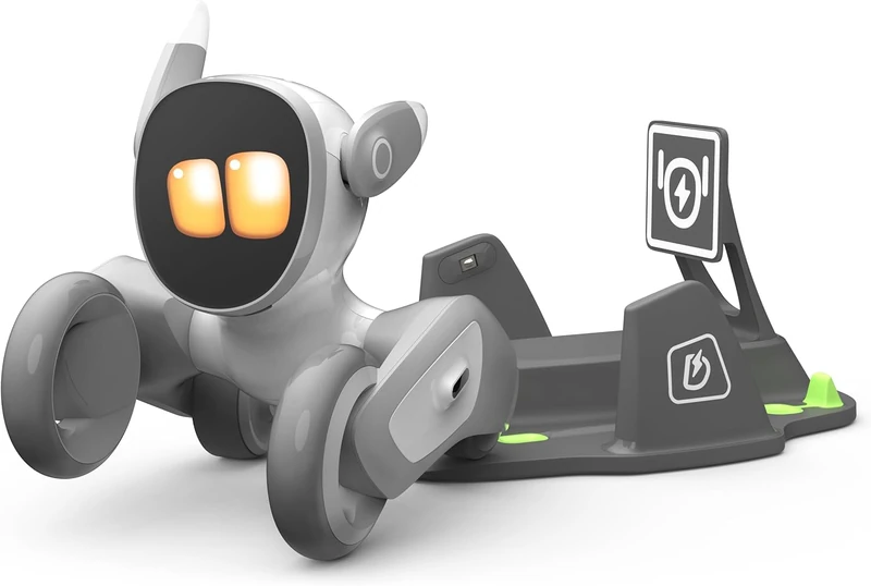 Loona: Robot Pet Dog ChatGPT-4o Smart AI-Powered Companion Voice & Gesture Control, Real-Time Interaction Robotics Toys for Kids, Home Monitoring - Includes Charging Dock