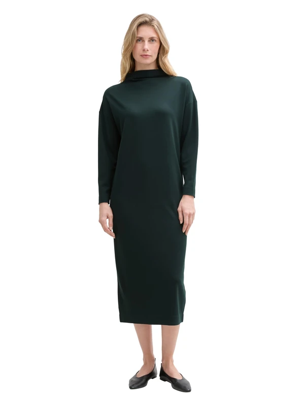 TOM TAILOR Women's 1047241 Dress, 14172-Dark Sapphire Green, 10