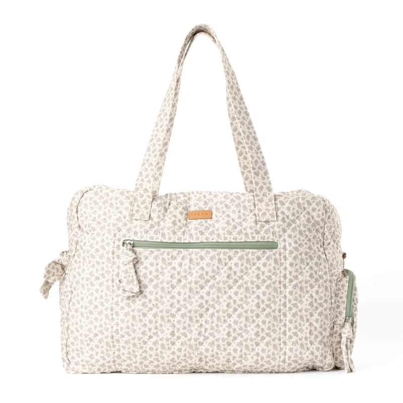 Staya Quilted Duffle Bag - Perfect Travel Companion, Quilted Weekender Bag for Women, Sweet Pea, M, Overnight Bag - Image 1