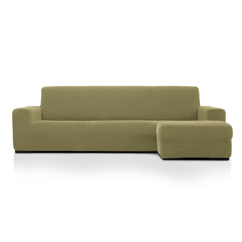 MAXIFUNDAS FUNDAS DE SOFA & CHAISE LONGUE. Super Elastic Chaise Longue Cover Relive Short Right Arm (Front Facing), Pistachio Super Elastic Sofa Cover for Chaise Longue