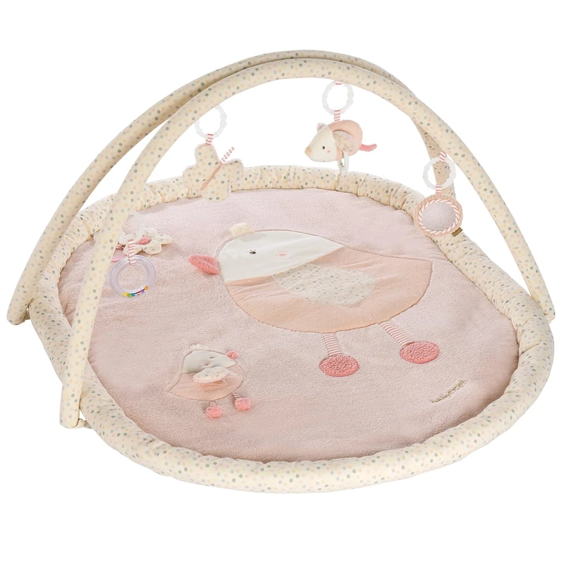 Fehn 3D Activity Blanket Bird - Play Arch with 5 Removable Toys for Babies Play & Fun Lying, Sitting & Crawling, for Babies and Toddlers from 0+ Months - Image 1