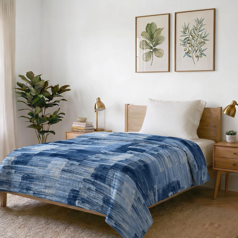 Italian Bed Linen Fantasy Printed Summer Quilt, Polyester Filling, Paint, 170 x 270 cm - Image 1