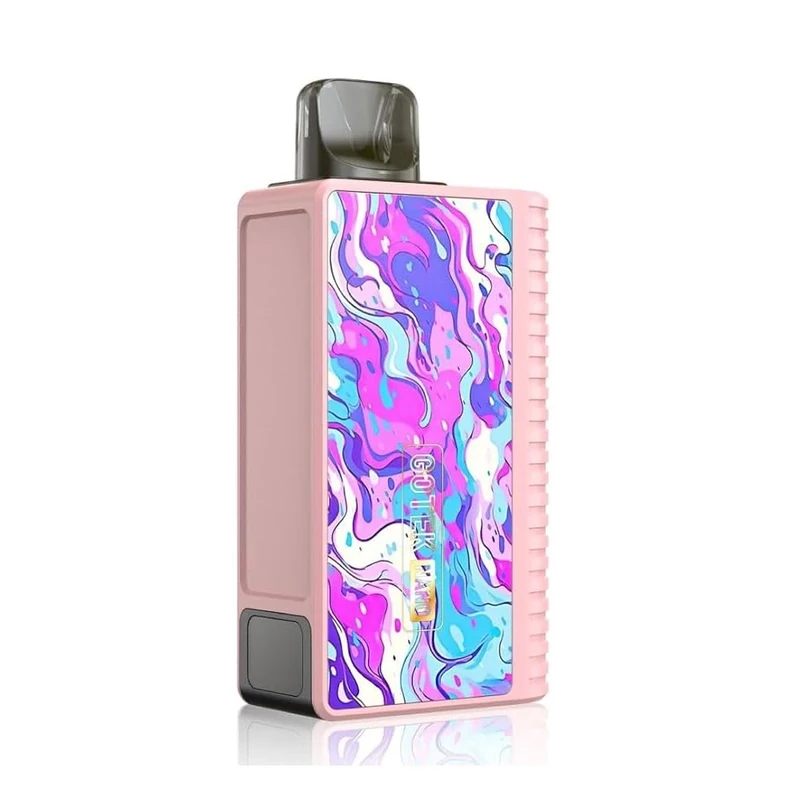 Aspire Gotek Nano Vaping Kit, Compact, Portable, Long-Lasting Battery, Ideal for MTL, Run Nic Salts, E Cigarettes, Refillable and Rechargeable, Aspire Vaping, No Nicotine (Ink Art/Pink)