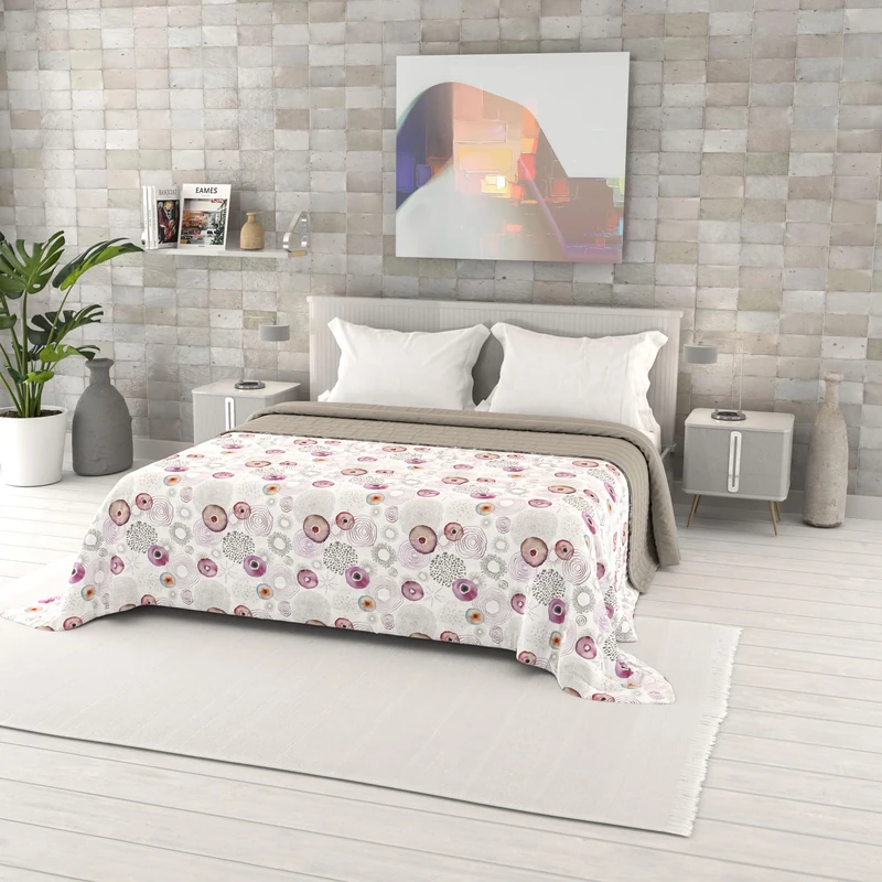 Italian Bed Linen Printed summer quilt, fantasy, polyester filling, Morfeo, 260 x 270 cm