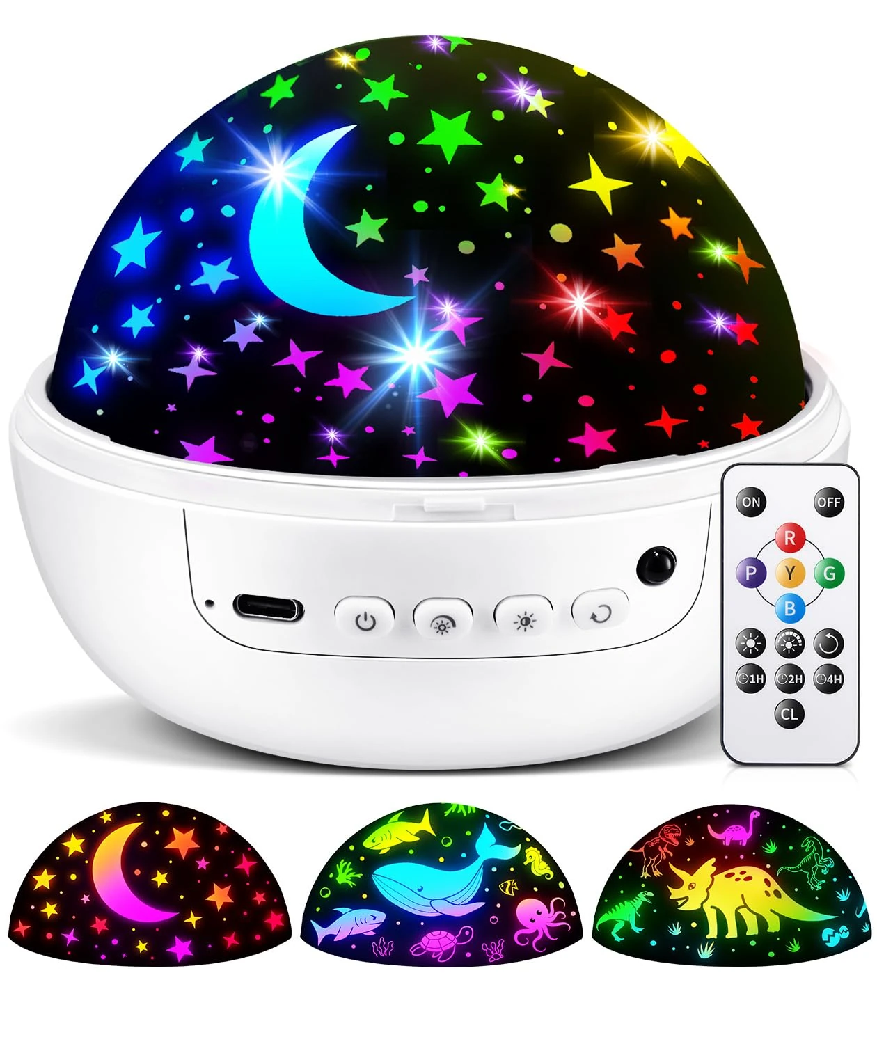 COOLNIGHT COONIGHT Sensory Toys for Babies, 93 Lighting Mode+Dimmable+Timer+Remote Sensory Lights Star Projector, 360° Rotate Kids Night Light Projector,Baby Boy Gifts Baby Girl Gifts Newborn Toy