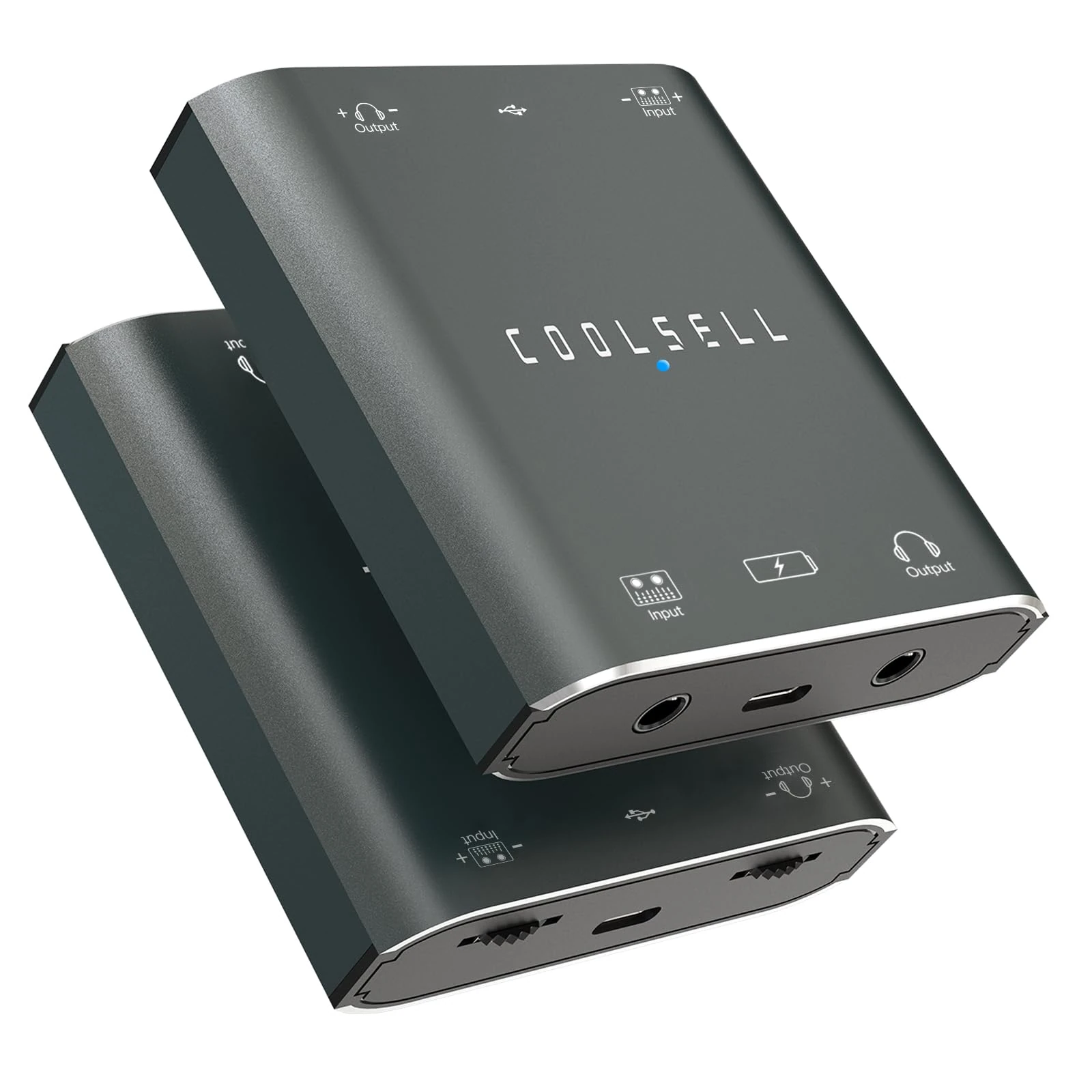 COOLSELL USB C & iPhone Audio Interface, 24Bit/192kHz Portable Guitar Interface for Recording Music and Streaming, Stereo Interface Compatible with iPhone, iPad, Android, Mac, PC for Creator