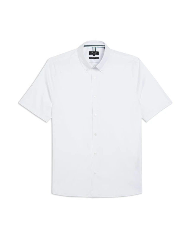 Ted Baker Mens Aldgte Regular Premium Oxford Shirt, White, XXL UK