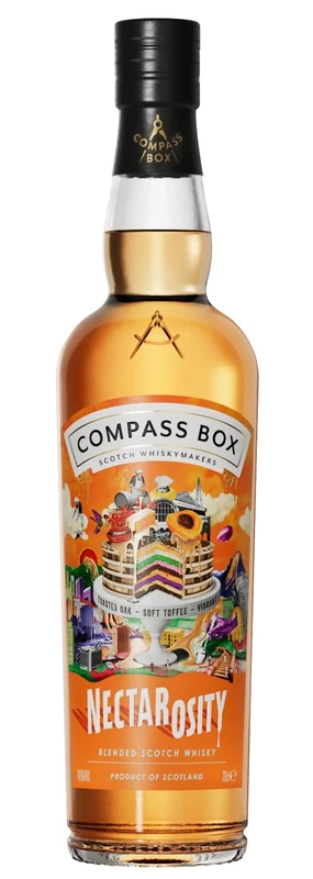 Compass Box Nectarosity | Blended Scotch Whisky | 46% ABV | 1 x 70cl Bottles | Non-Chill Filtered | Natural Colour | Honeyed Fruit & Soft Toffee | Matured in American Oak |Whiskymakers of Scotland