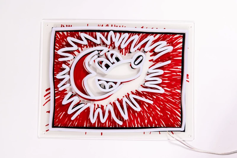 YELLOWPOP LED Neon Sign, Mickey Mouse, White, 37 cm (L) x 1.8 cm (W)