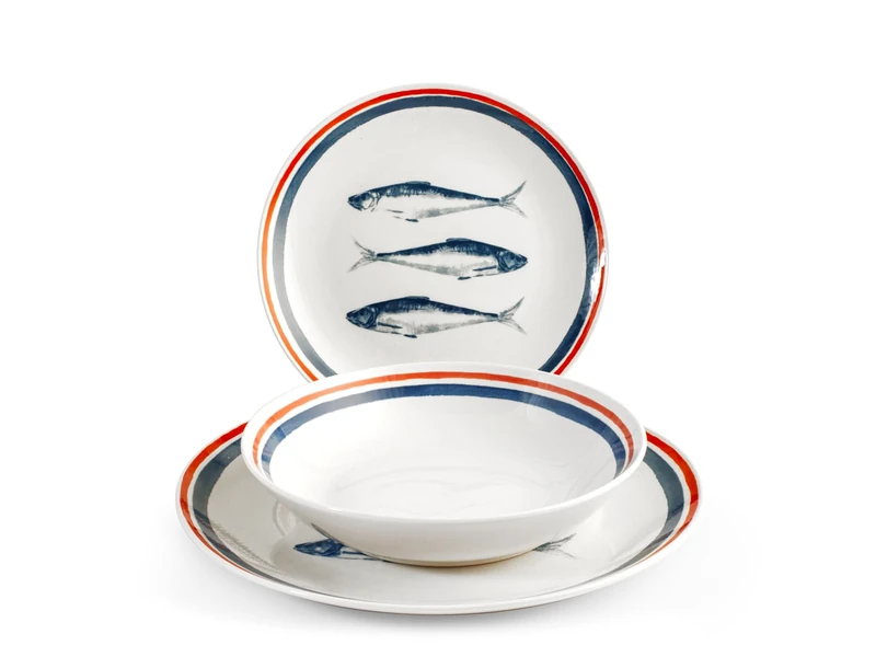 H&h Nautical 18-Piece Tableware Set