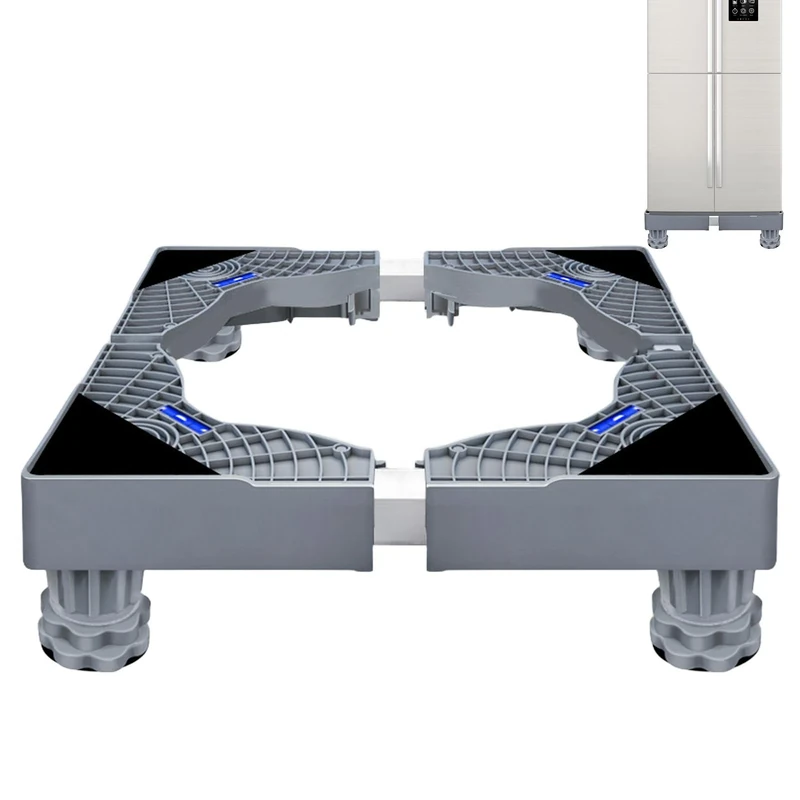 Washing Machine Stand, Portable Washing Machine and Dryer Rack, Non-Slip Clothes Airer, Adjustable Fridge Base, Multifunctional Washer Dryer Base for Air Conditioning