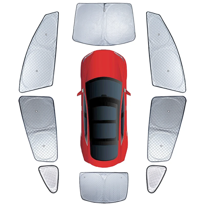 WeDoi Upgraded Camping Privacy Curtain 8 Pieces for Tesla Model 3 2017-2025 Window Sunshade for Model 3 Highland Camping Shades Windshield Sunshade Privacy Screens forTesla Accessories