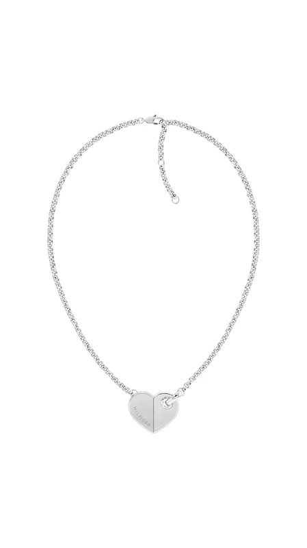 Tommy Hilfiger Jewelry Women's Chain Necklace in Stainless Steel with a Heart Pendant - 2780926
