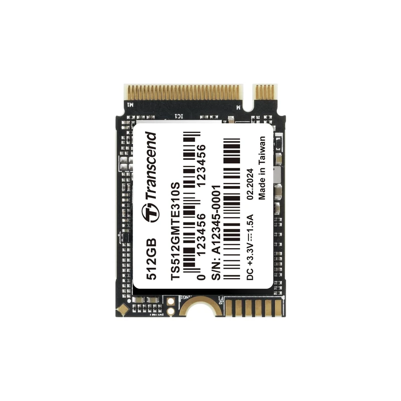 Transcend 512GB M.2 2230 NVMe PCIe Gen4 x4 SSD MTE310S (Read/Write - up to 3,300/1,700 MB/s - TS512GMTE310S-E