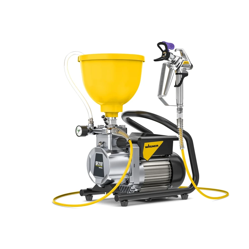 WAGNER Diaphram Pump SuperFinish 21 Pro Airless Lacquer 230 Volt - Perfectly Suited for Painting Work, Max. delivery Rate 2,1 l/min, High Pressure Hose DN6, 7 m