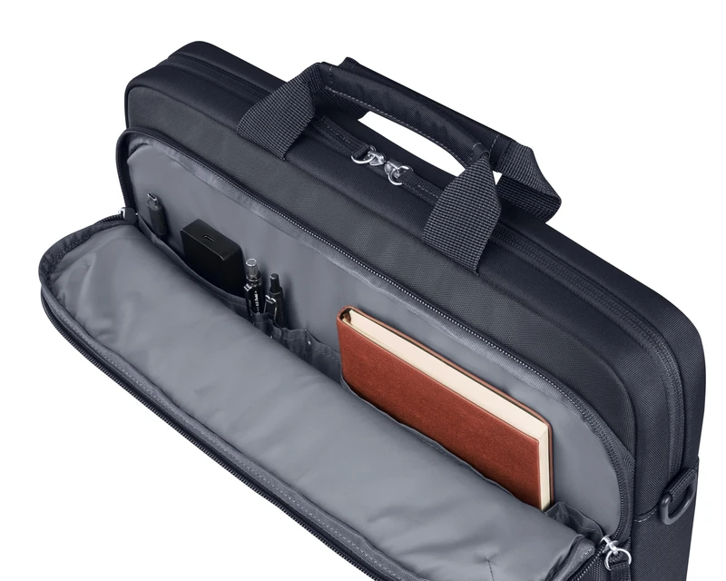 HP Everyday 14" Laptop Bag, Made with 600D Recycled Polyester, 9L, Padded Compartment, Water Resistant, Removable Shoulder Strap, Grey