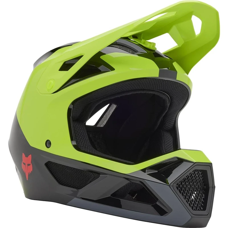Fox Racing Fox Rampage Barge Bicycle Helmet Fluorescent Yellow Unisex-Adult, Yellow, M