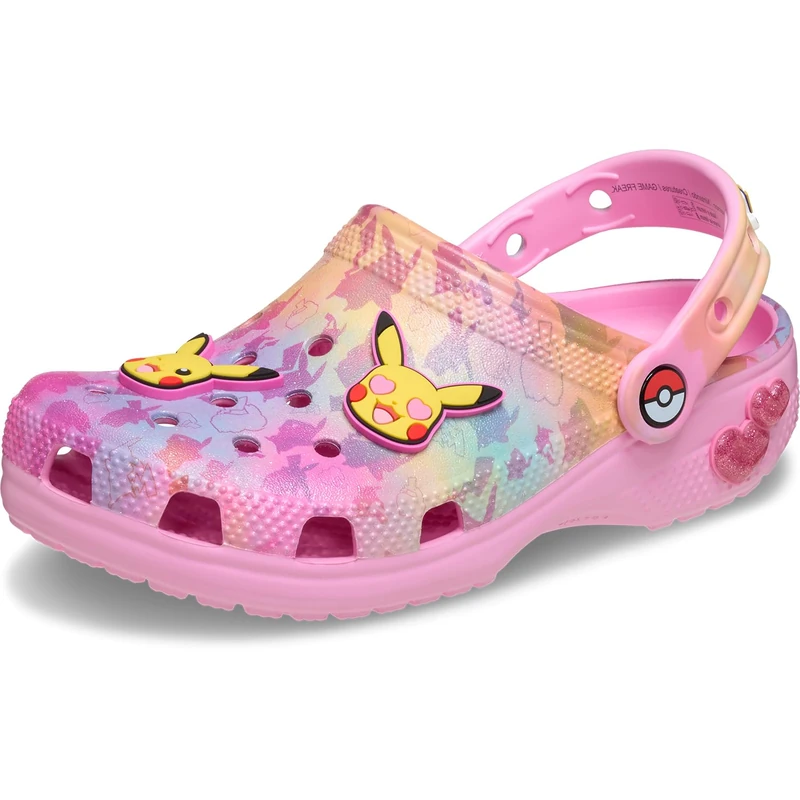 Crocs Unisex Kids Clog, Pikachu Pink Classic Clog K, Multi, 3 UK Child
