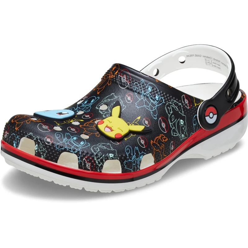 Crocs Kids Pokemon Print Classic Clogs - Multi, 5 UK - Image 1