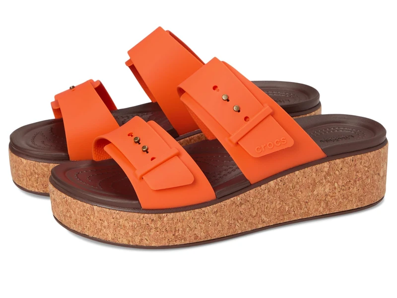 Crocs Women Sandal, Brooklyn Cork Buckle, Topaz, 9 UK Women