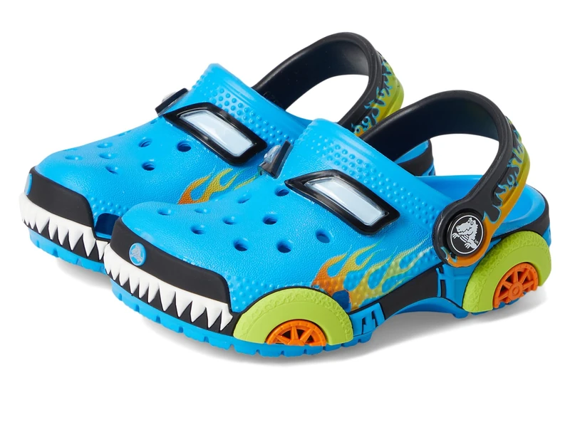 Crocs Unisex Kids Clog, Classic IAM Monster Truck Clog T, Neon Ocean, 8 UK Child