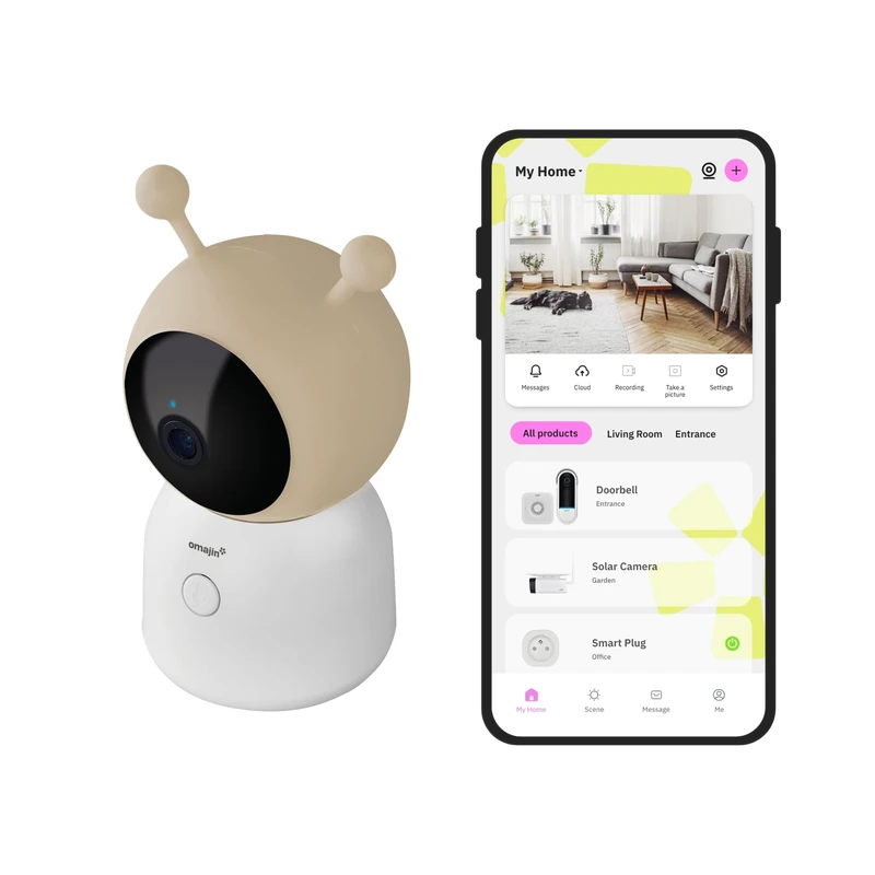 OMAJIN by Netatmo Smart Baby Monitor Camera 2K HD, Night Vision, Cry Detection, Two-Way Audio, Lullaby & White Noise, Night Light, Humidity and Temperature Sensor, App Control, OBC-01 - Image 1